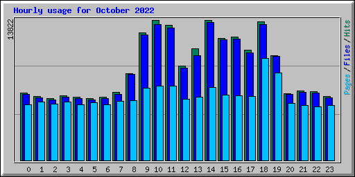 Hourly usage for October 2022