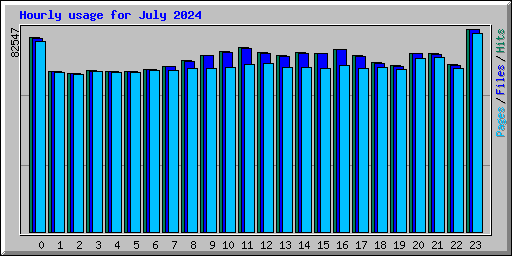 Hourly usage for July 2024