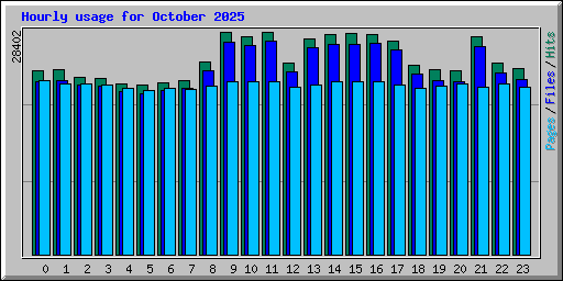 Hourly usage for October 2025